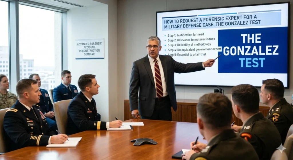 How to Request a Forensic Expert for a Military Defense Case: The Gonzalez Test and RCM 703