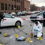 Hit-and-run reconstruction with physical evidence and vehicle identification