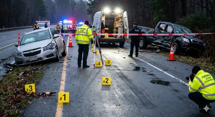 DUI and fatal collision reconstruction with scientific causation analysis
